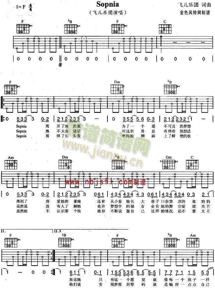 Sopnia(吉他谱)1