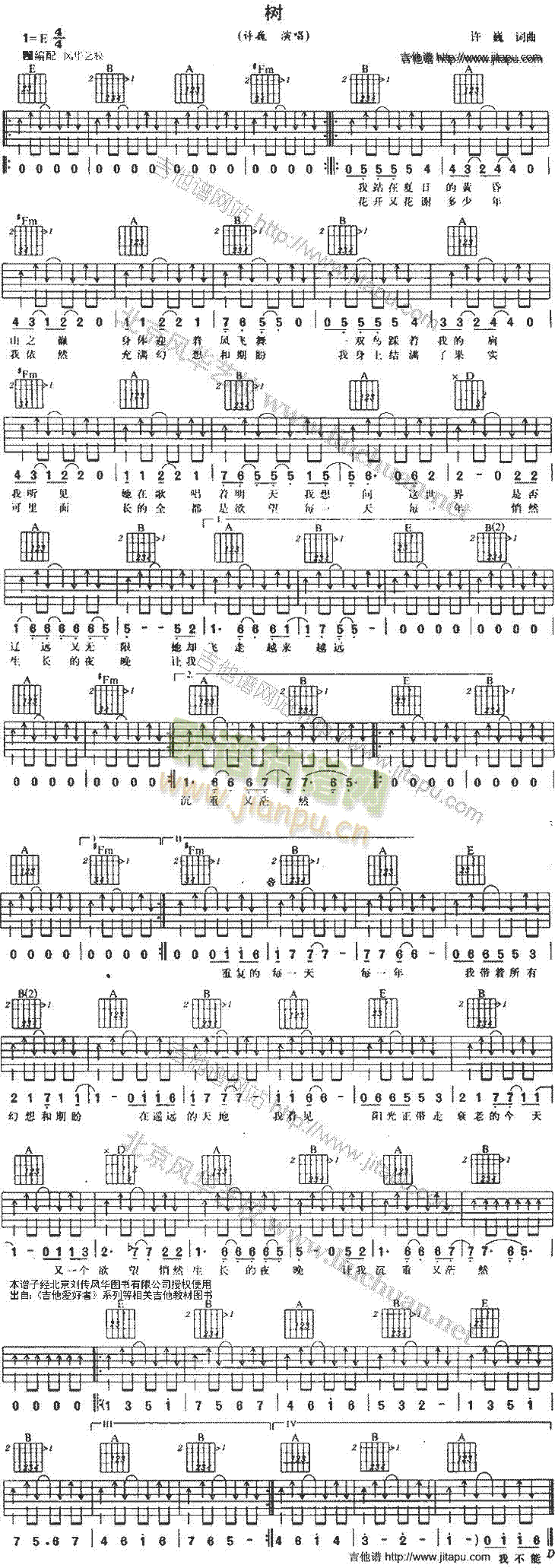 树(吉他谱)1