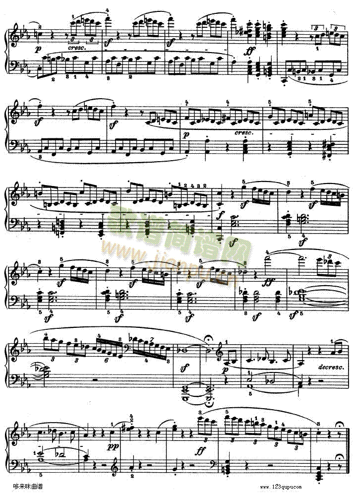 C小调第八琴奏鸣曲Op—13-贝多芬(钢琴谱)18