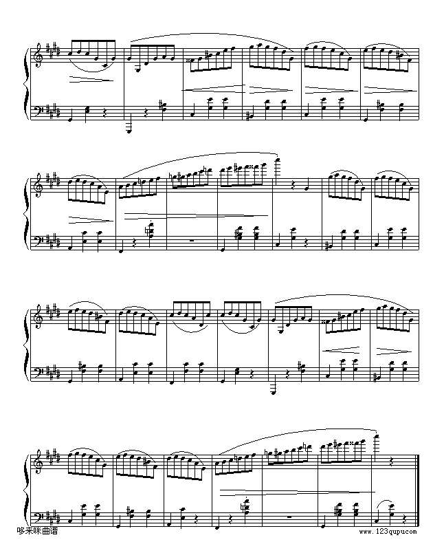 升C小调圆舞曲-肖邦(钢琴谱)7