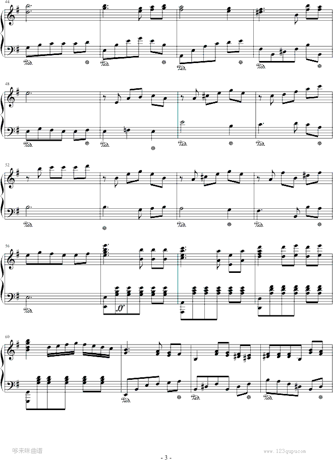 白桦林-朴树(钢琴谱)3