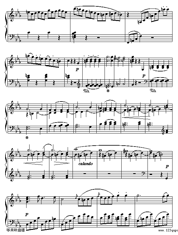 悲怆奏鸣曲第三乐章-贝多芬(钢琴谱)8