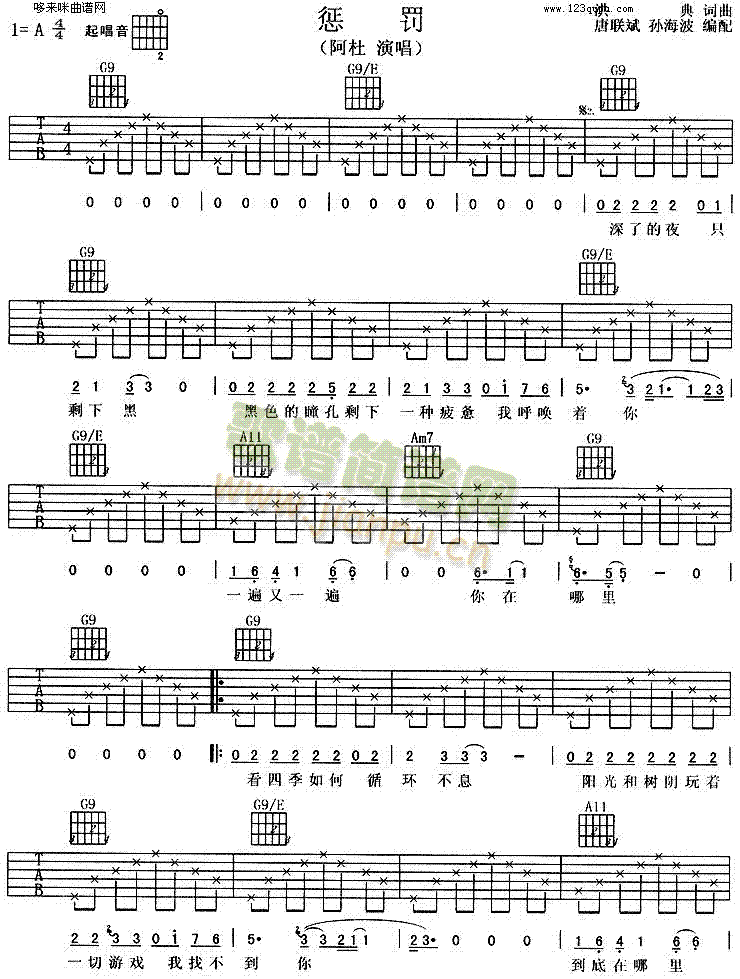 惩罚(吉他谱)1