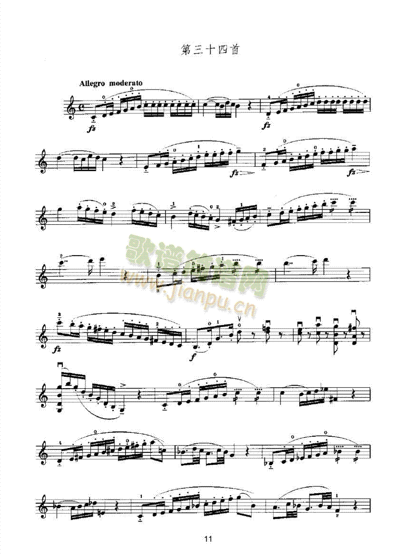 马扎斯小提琴华丽练习曲27首作品36号弦乐类小提琴(其他乐谱)11