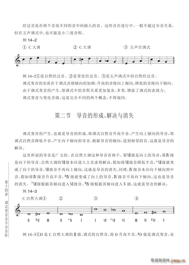 其他 第14讲调式半音及半音音阶 第150页第2节导音(十字及以上)1