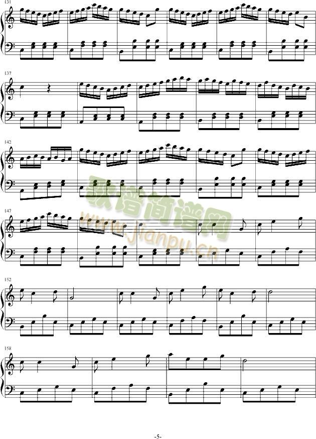 纯真的心(钢琴谱)5