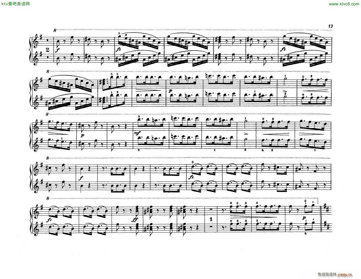 Anton Diabelli Sonates Mignonnes Op 150 Rondeau(钢琴谱)20