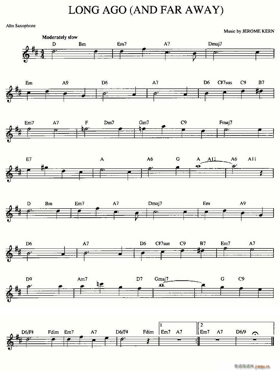 LONG AGO(八字歌谱)1