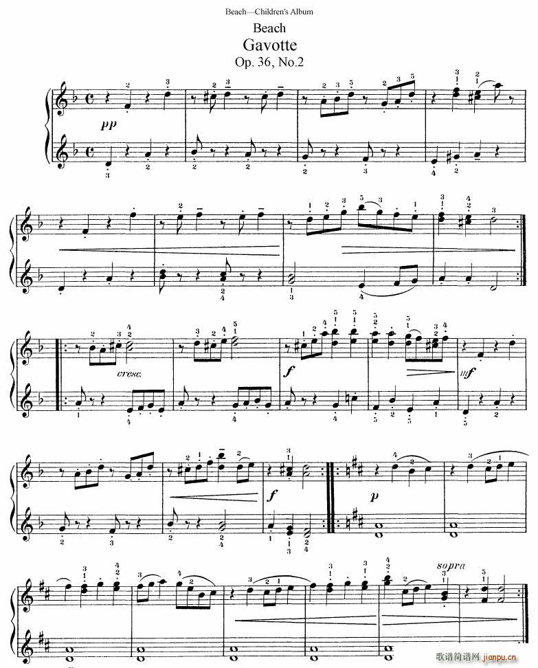 Beach Op 36 Children s Album(钢琴谱)3