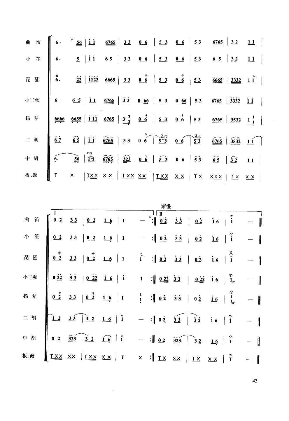 歡樂歌-民樂大合奏(九字歌谱)10