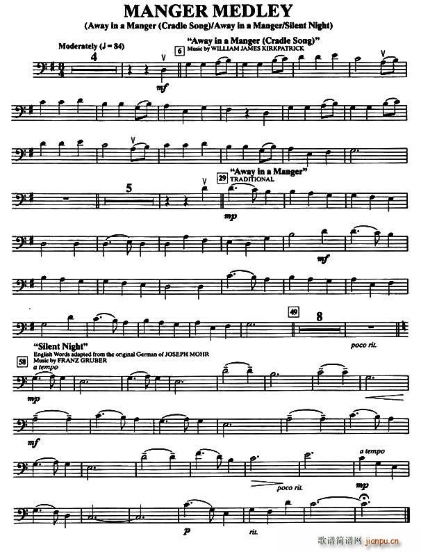 Manger medley 大提琴(大提琴谱)1