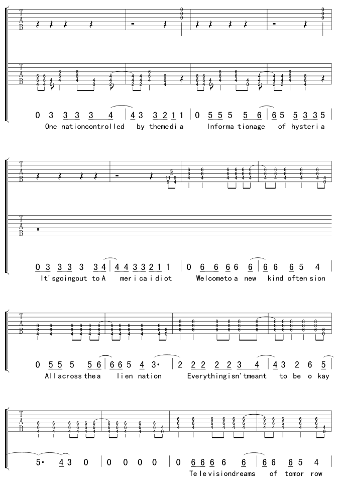 American Idiot(十字及以上)6