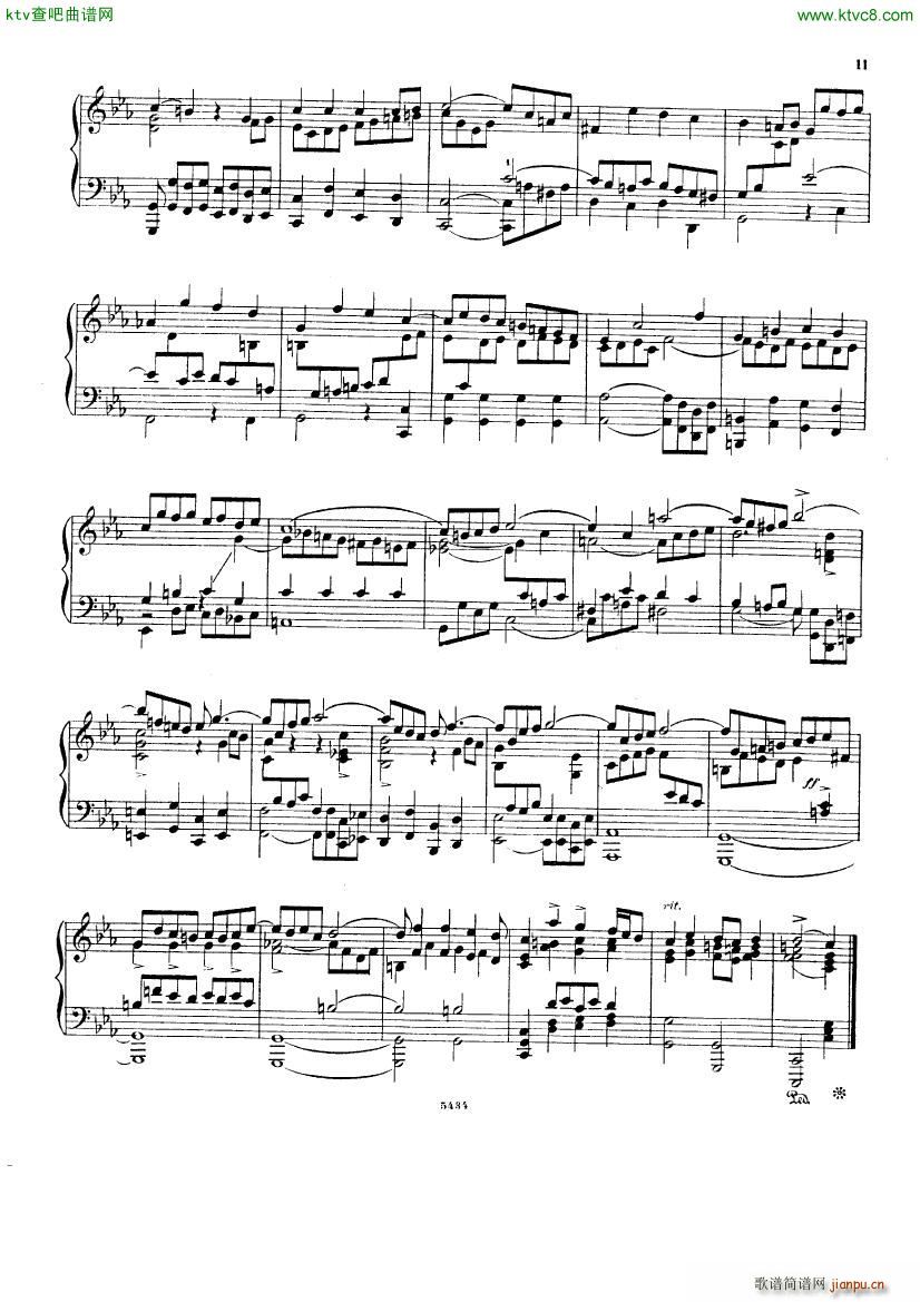 Bach D Albert Prelude and fugue in c minor(钢琴谱)10