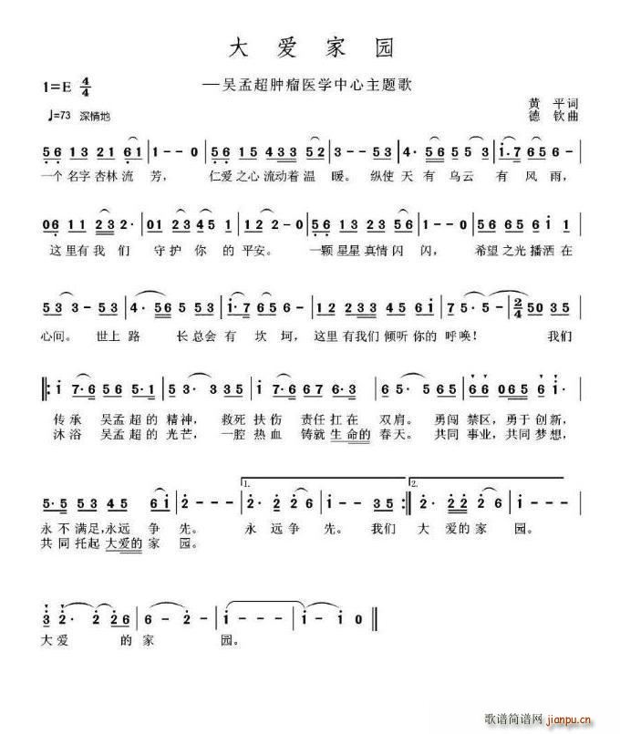 大爱家园 吴孟超肿瘤医学中心主题歌(十字及以上)1