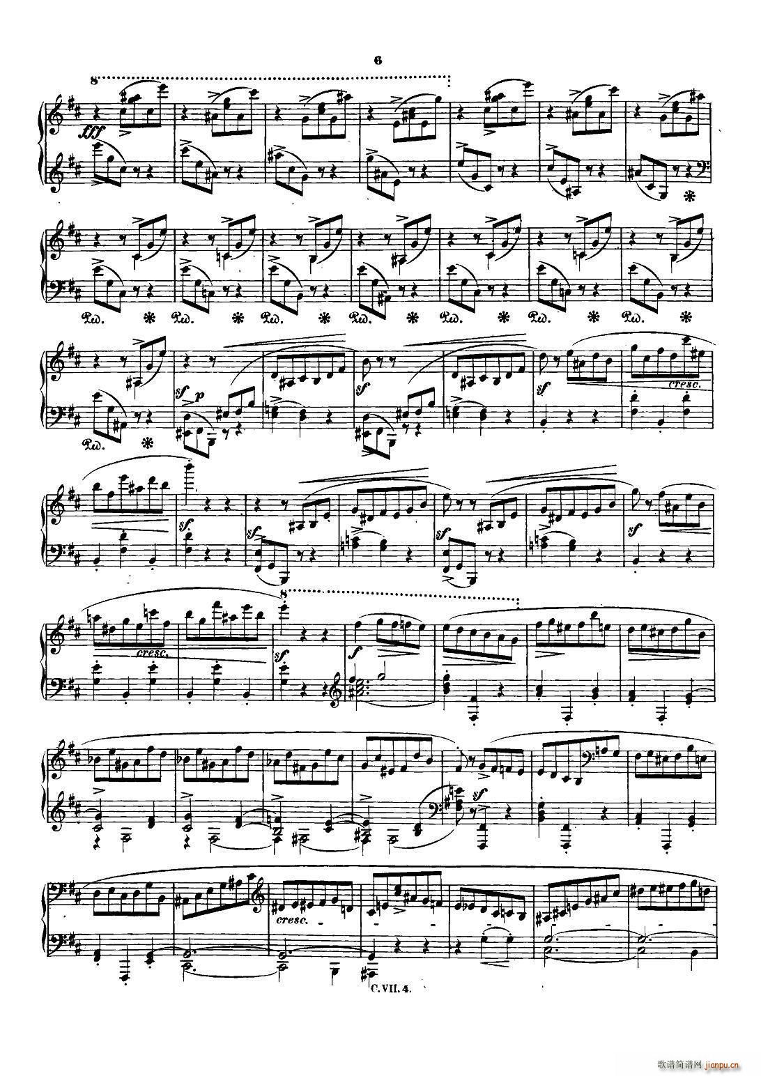 肖邦 钢琴谐谑曲 Chopin Scherzo No 1 b小调 Op 20(钢琴谱)5