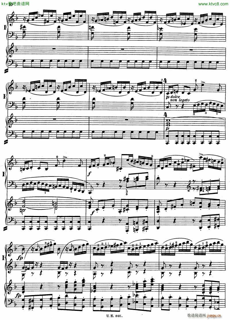 Bach JS BWV 1052 Keyboard Concerto in d ed R ntgen(钢琴谱)10