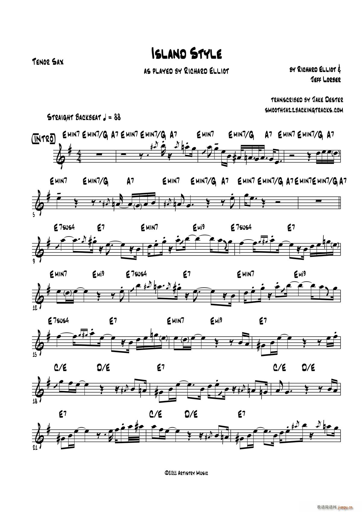Island Stlye 次中音萨克斯(十字及以上)1