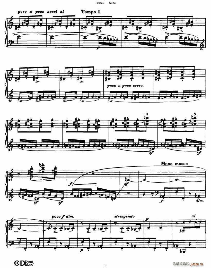 Bartok SZ 62 Suite for Piano op 14(钢琴谱)3