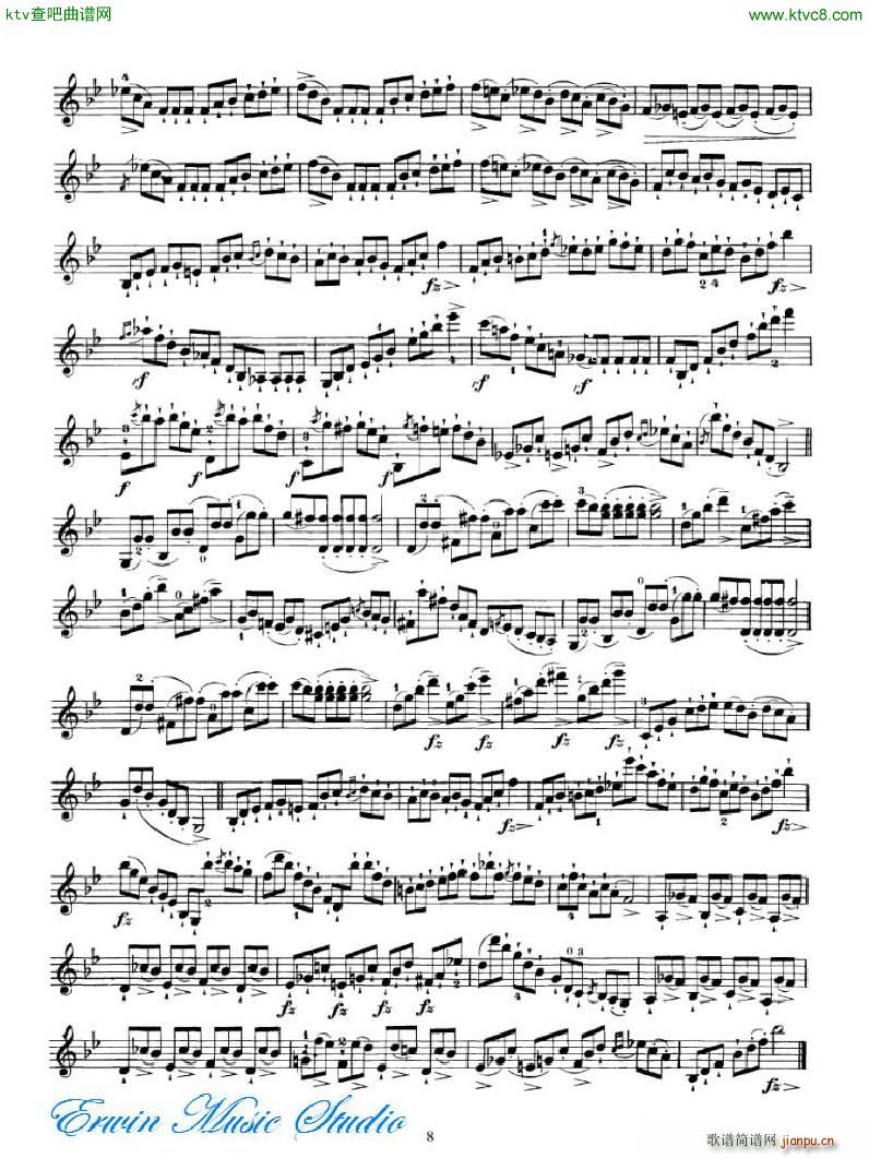 马扎斯 75首渐进式旋律练习 图书2 27首Brilliante 练习1(十字及以上)8