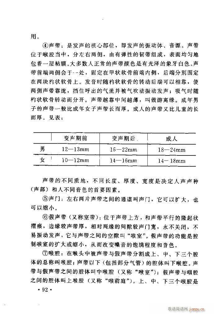 读谱歌唱艺术 唱歌的技巧与方法81 120(十字及以上)12