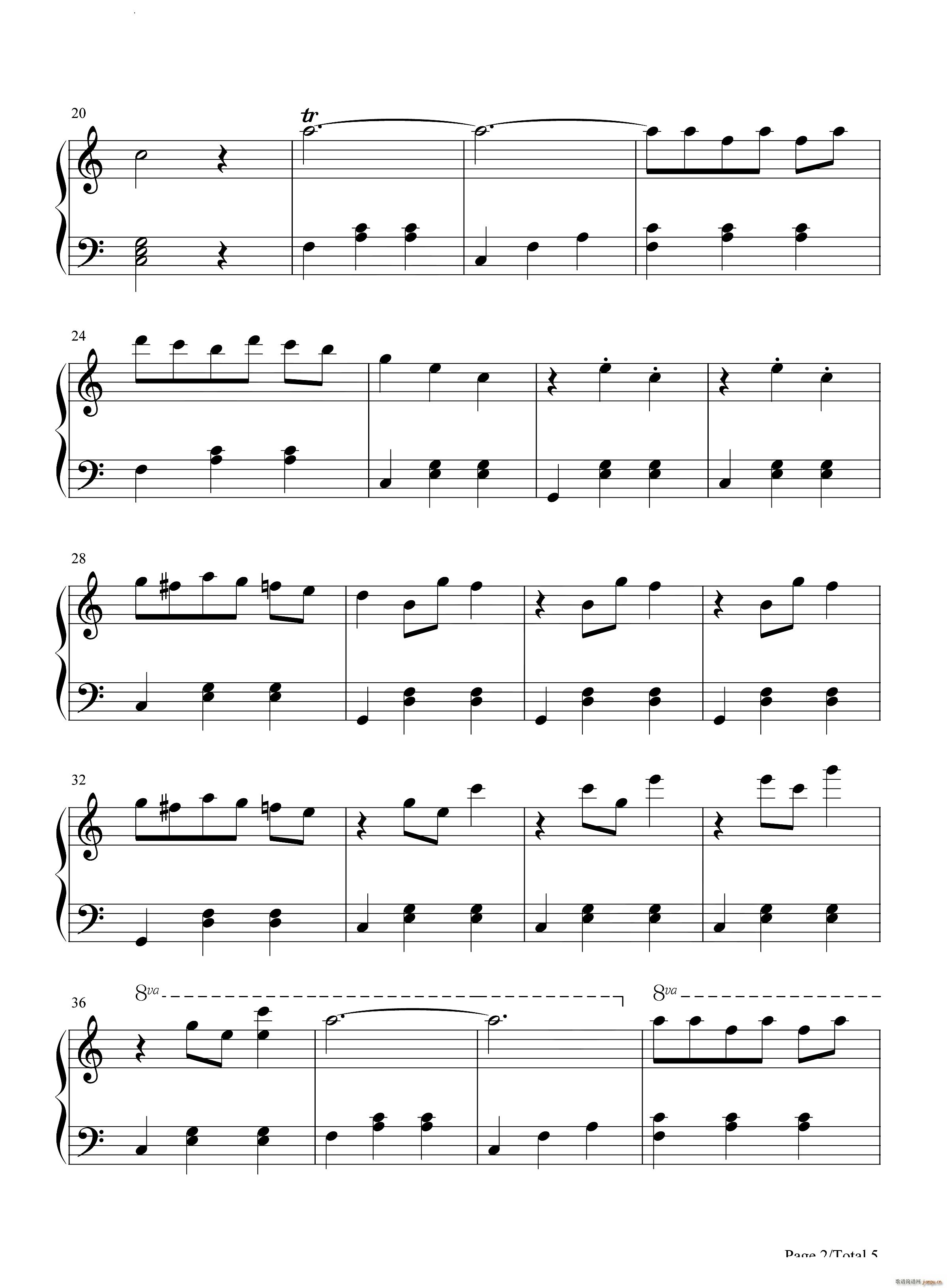 杜鹃圆舞曲G?kvalsen The Cuckoo Waltz(钢琴谱)3