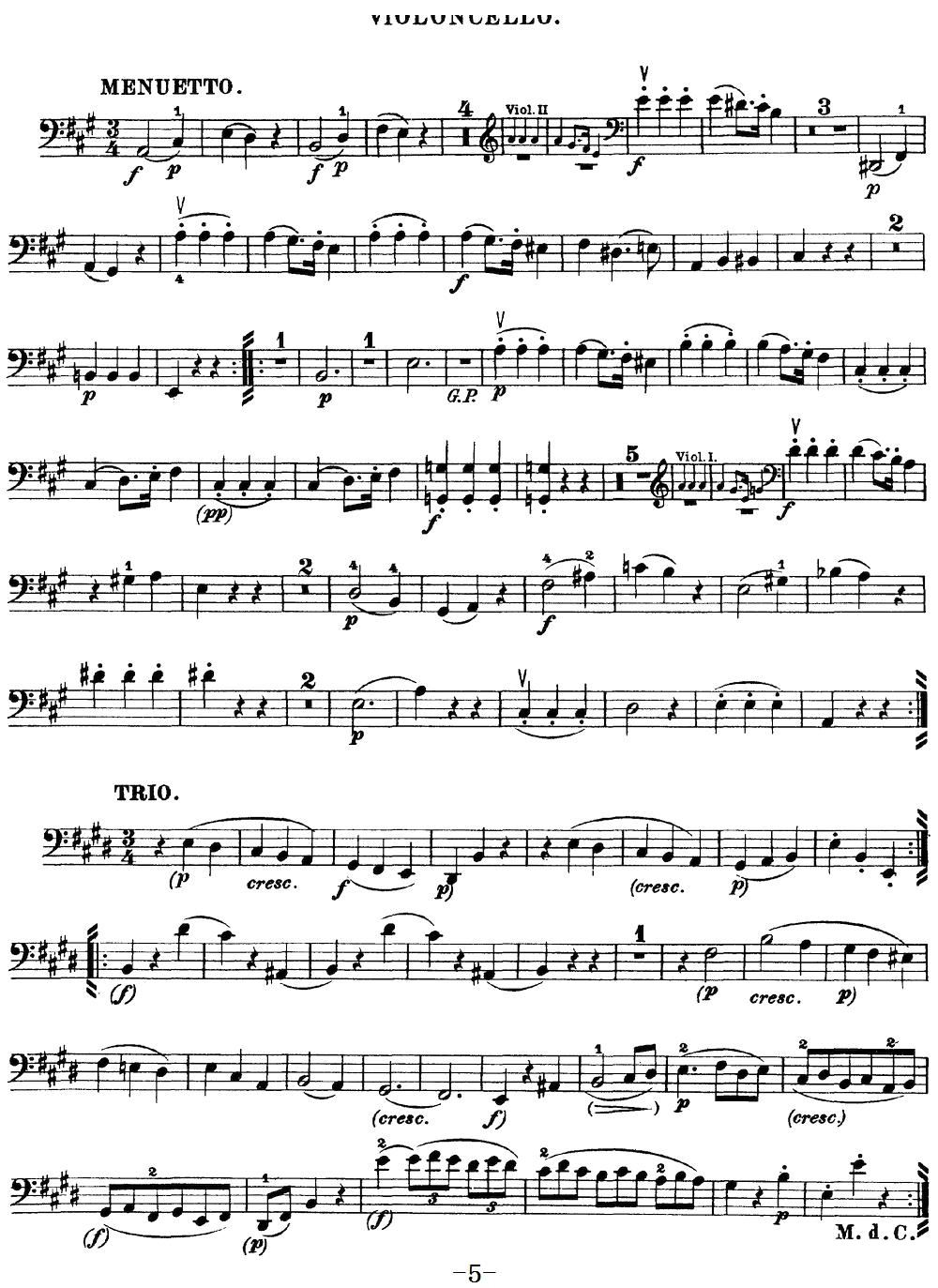 Mozart Quartet No 18 in A Major K 464 Cello(十字及以上)5