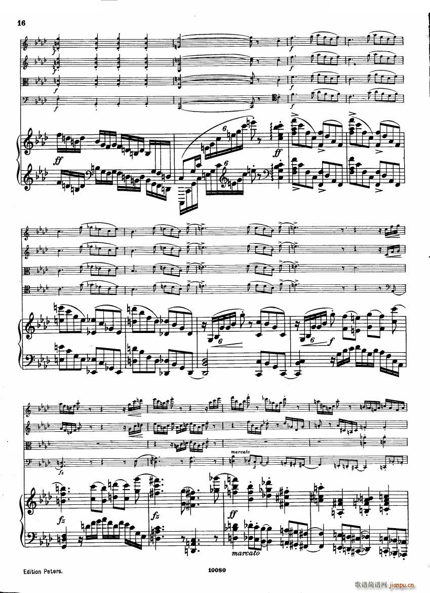 Brahms op 34 Piano Quintet f minor score 一(钢琴谱)14