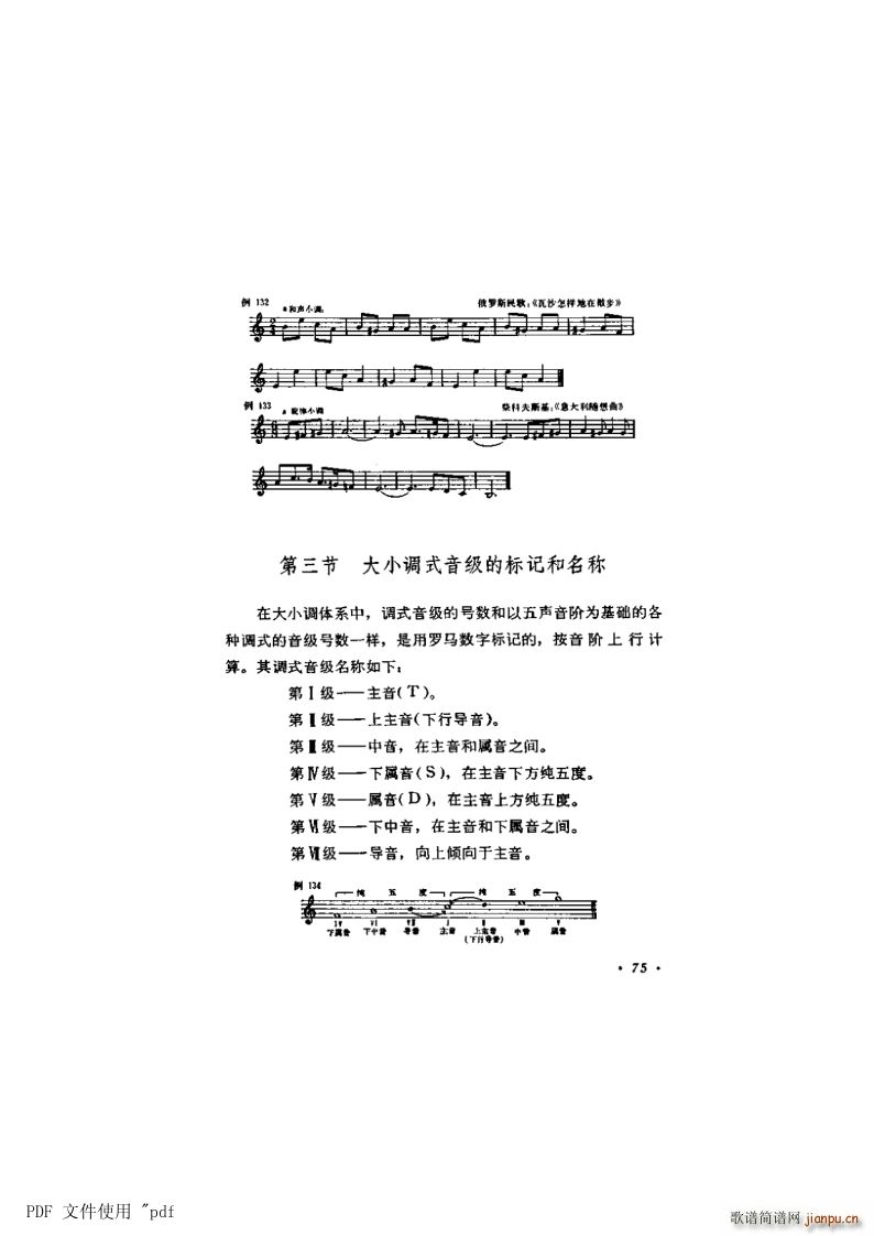 其他 第6章 大调式与小调式第75页第3节 大小调式的标记和名称(十字及以上)1