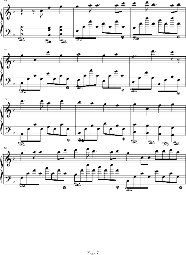 想念式承诺(钢琴谱)7