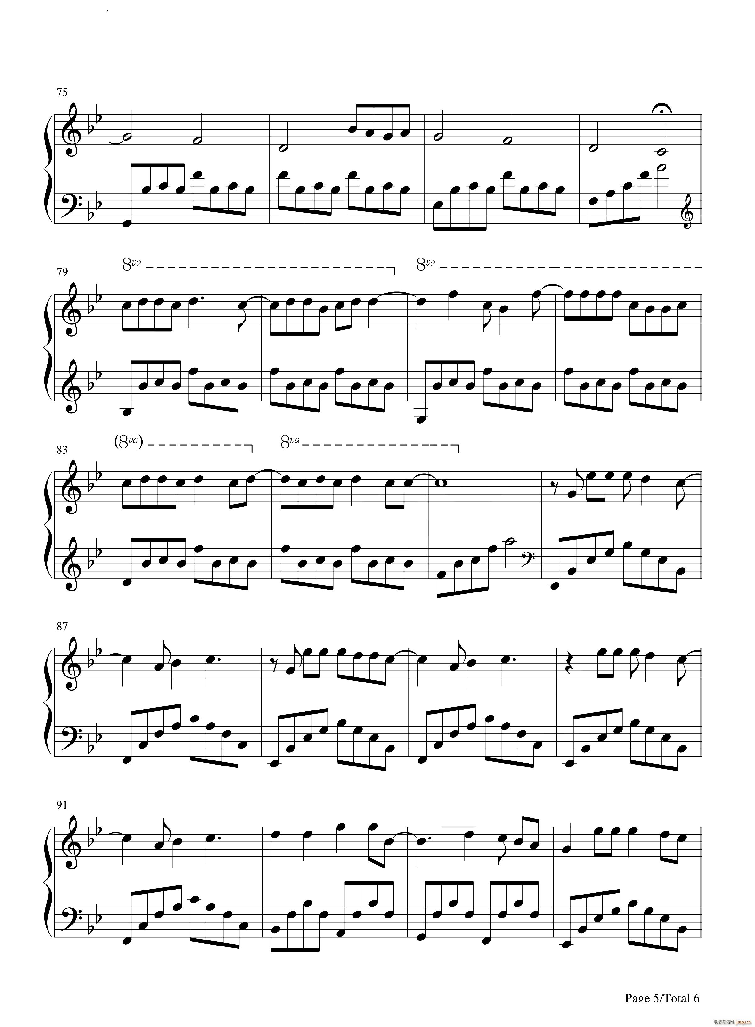 Night Changes夜色渐浓钢琴版(钢琴谱)6