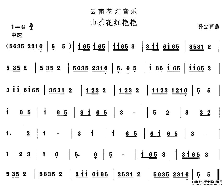 云南花灯：山茶花红艳艳(十字及以上)1