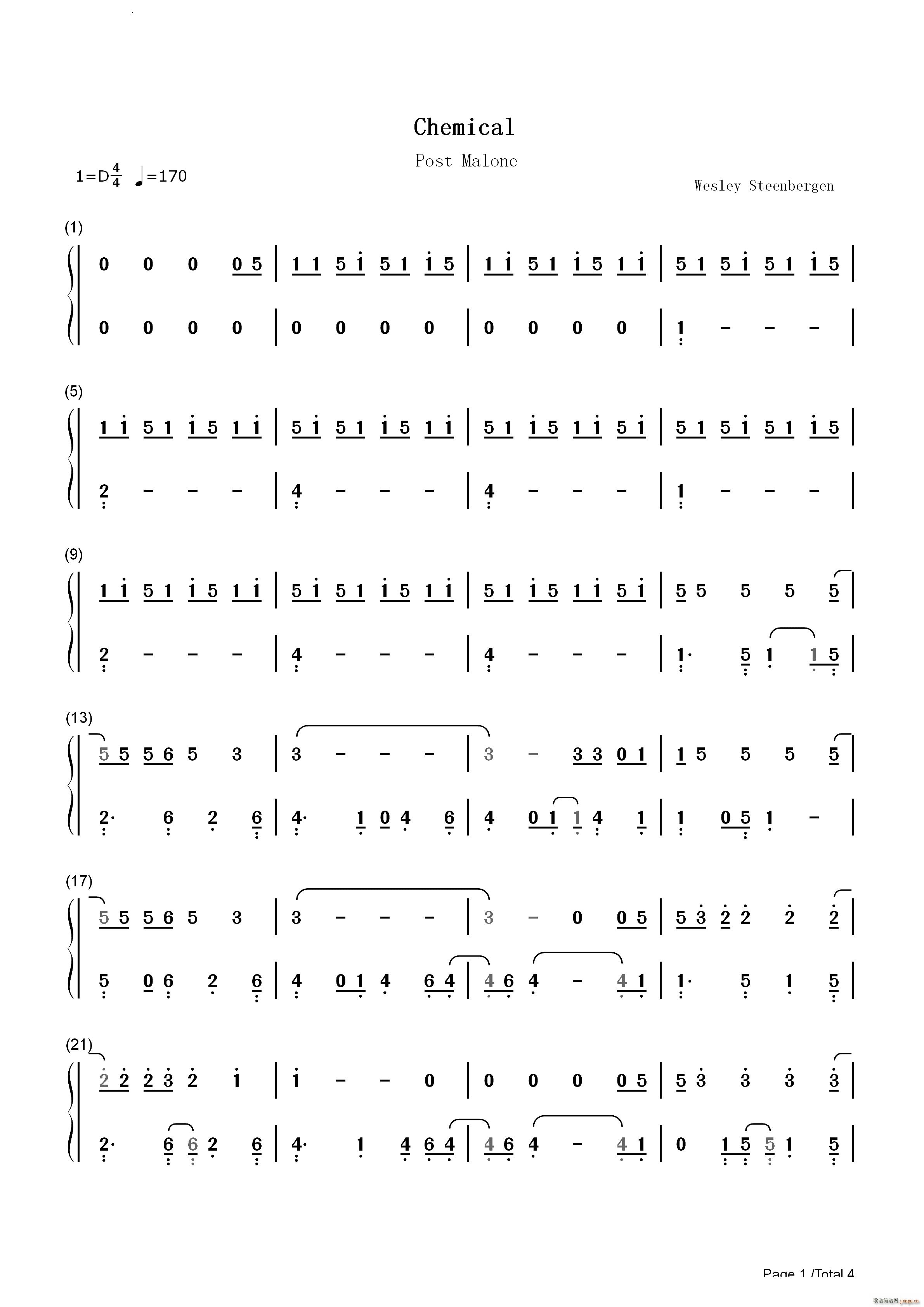 Chemical(钢琴谱)9