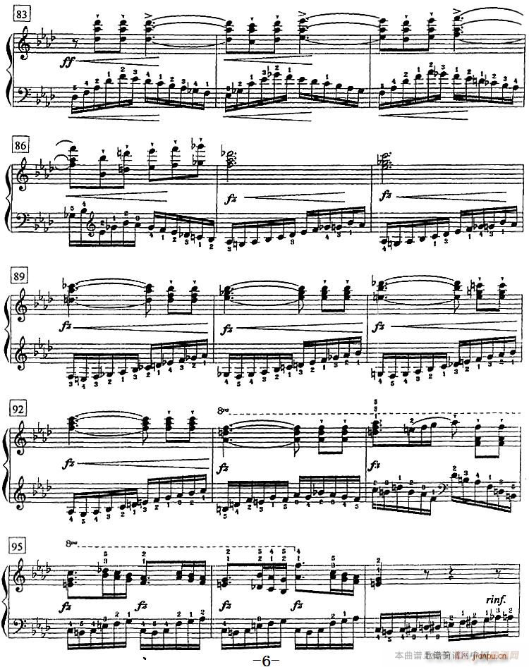 钢琴教程第七级 练习曲 名手之道 No 21(钢琴谱)6