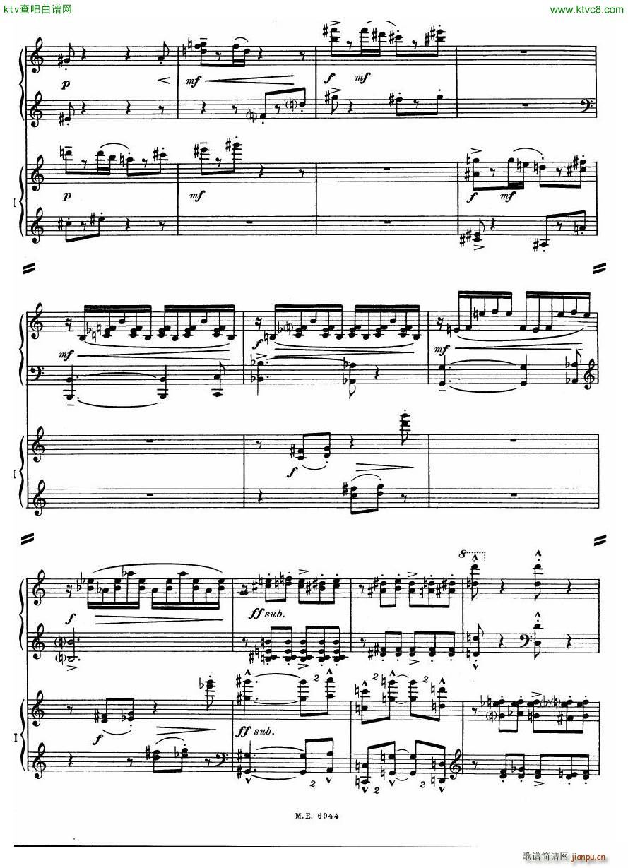 Auric Partita for two pianos(钢琴谱)32