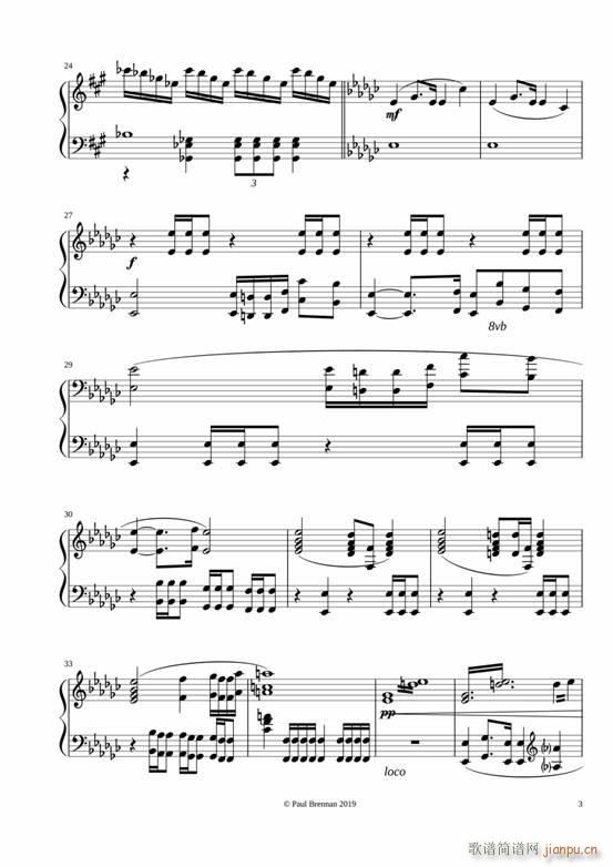 达斯 马拉克主题曲 选自 星球大战 旧共和国武士(钢琴谱)3