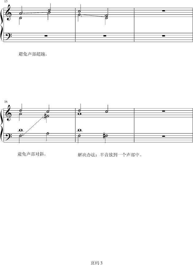 和声基础教程系列—01—5个和声连接的基本图式(钢琴谱)3