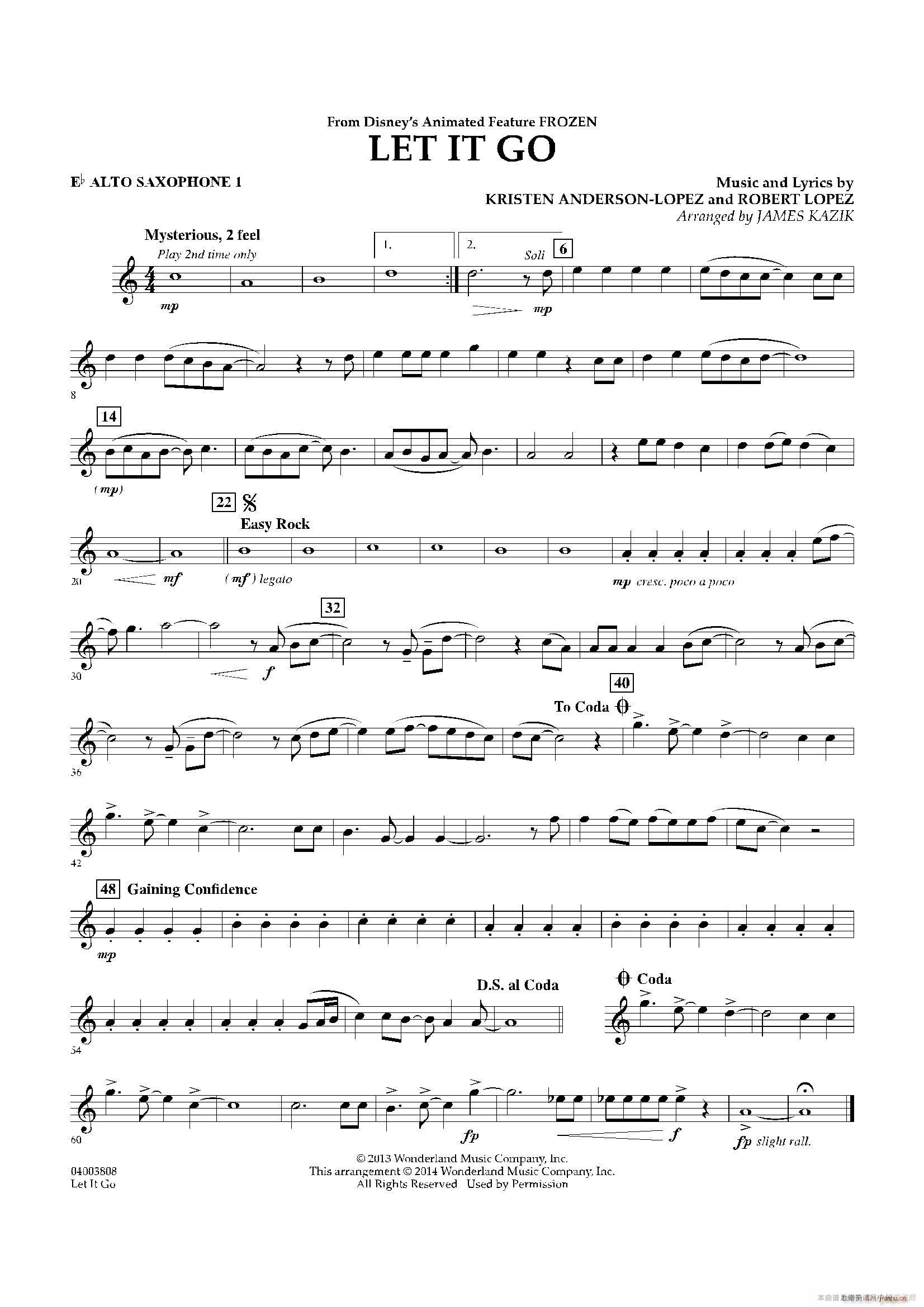 Let it go 冰雪奇缘 主题曲 交响管乐(十字及以上)9