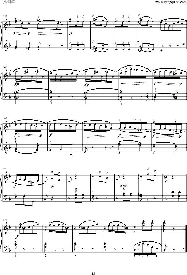 莫扎特F大调钢琴奏鸣曲 K280(钢琴谱)12