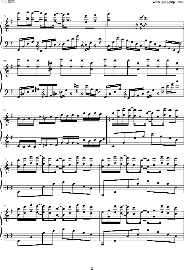 bebu silvette‘s piano （爱情公寓2）(钢琴谱)8