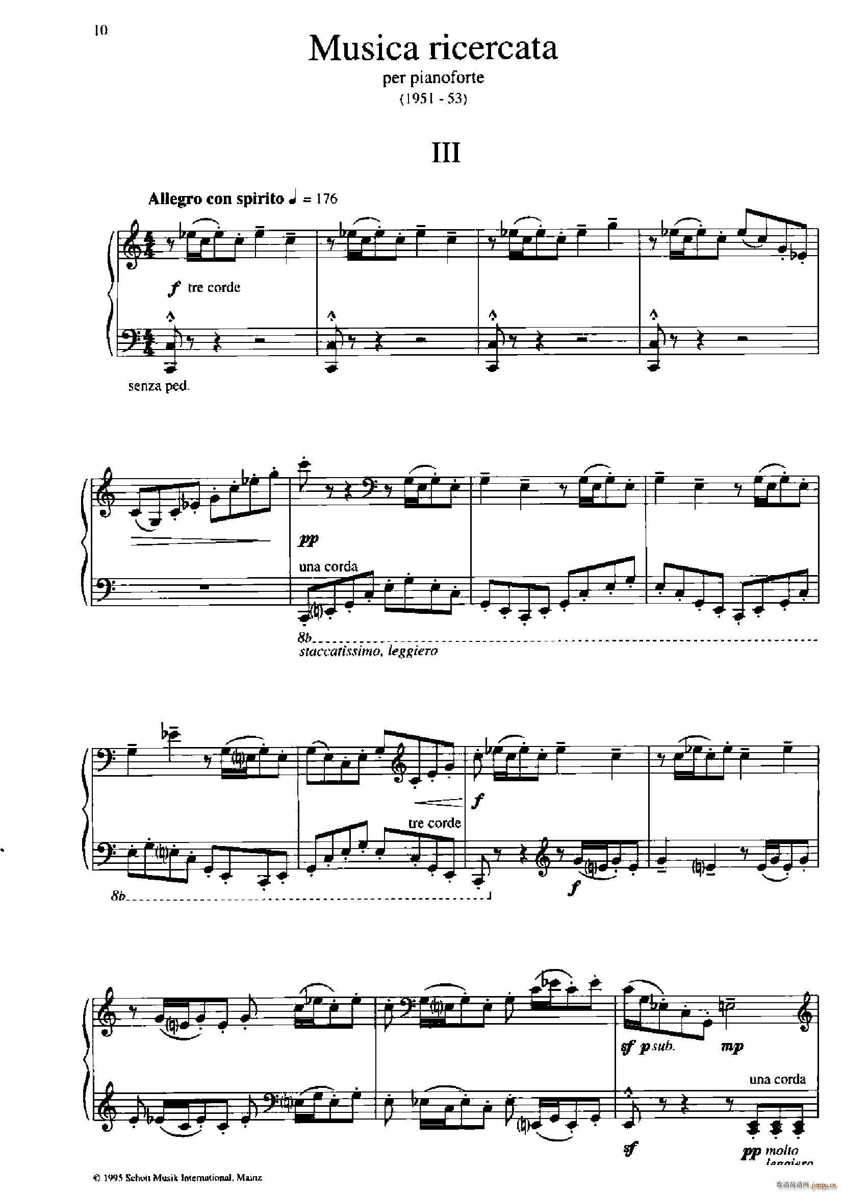 Musica Ricercata 音乐习作 3(钢琴谱)1