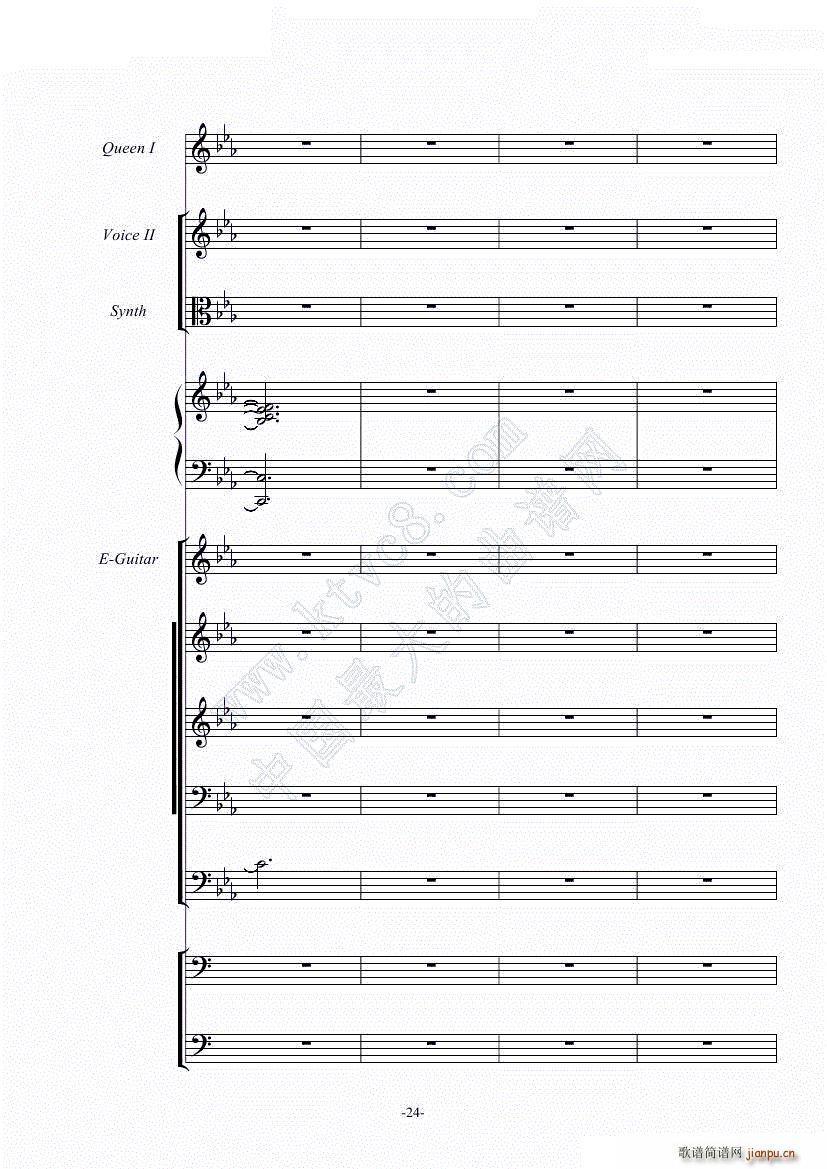 We are the champions 激昂乐队(总谱)26