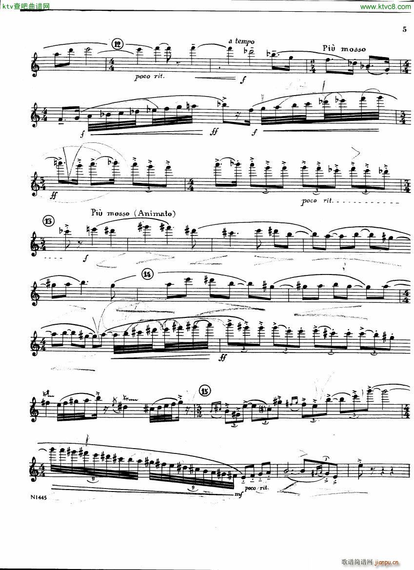 Burton E Flute sonatina flute part(钢琴谱)3