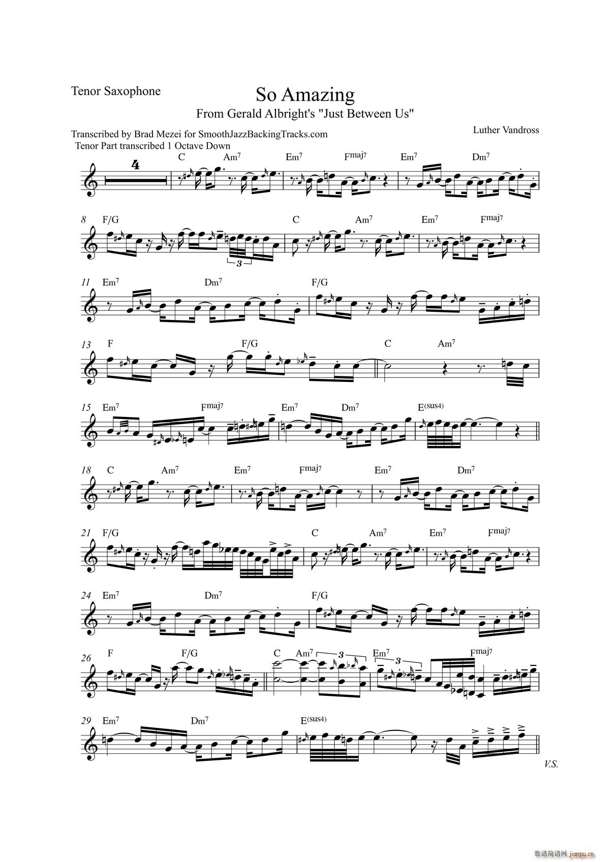 So Amazing 次中音萨克斯(十字及以上)1