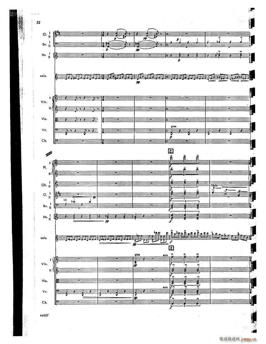 Barber op 14 Violin Concerto Score 二(钢琴谱)11