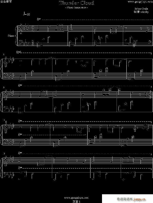 thunder cloud(钢琴谱)1