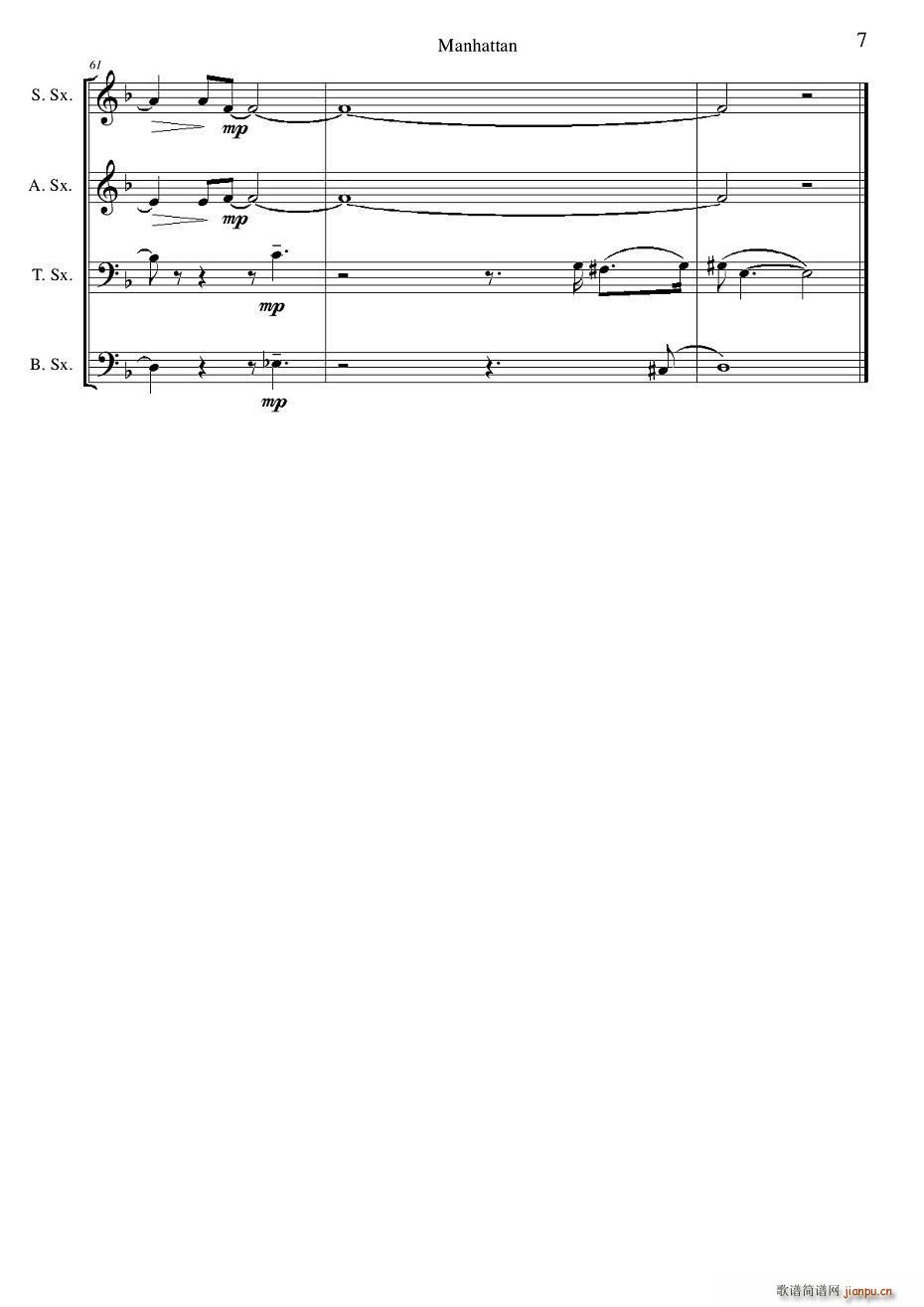 Manhattan score(总谱)7