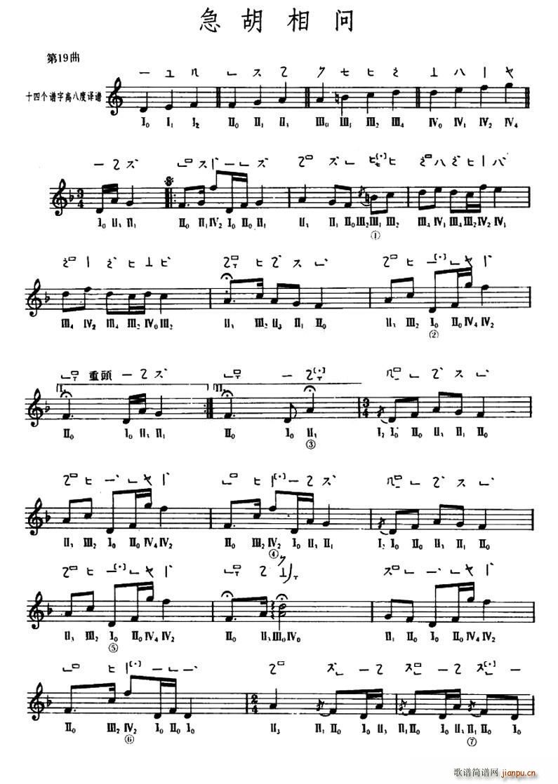 急胡想问 敦煌琵琶(琵琶谱)1