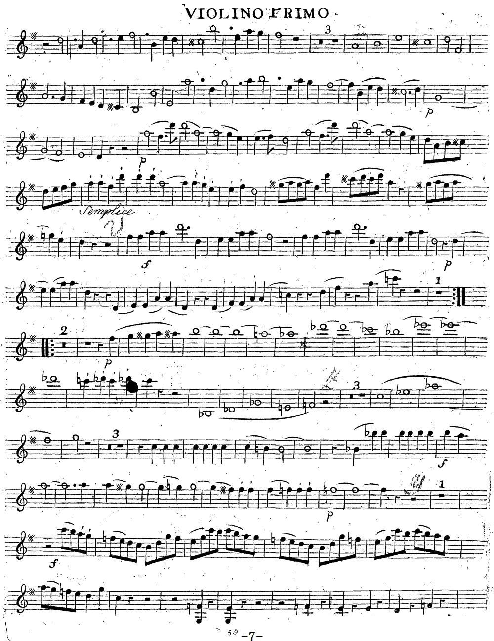 Mozart Quartet No 14 in G Major K 387 Violin 1(十字及以上)7