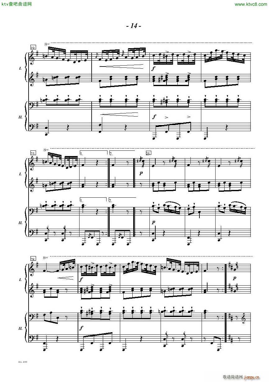 Diabelli Sonata Op33 For Two Pianos(钢琴谱)14