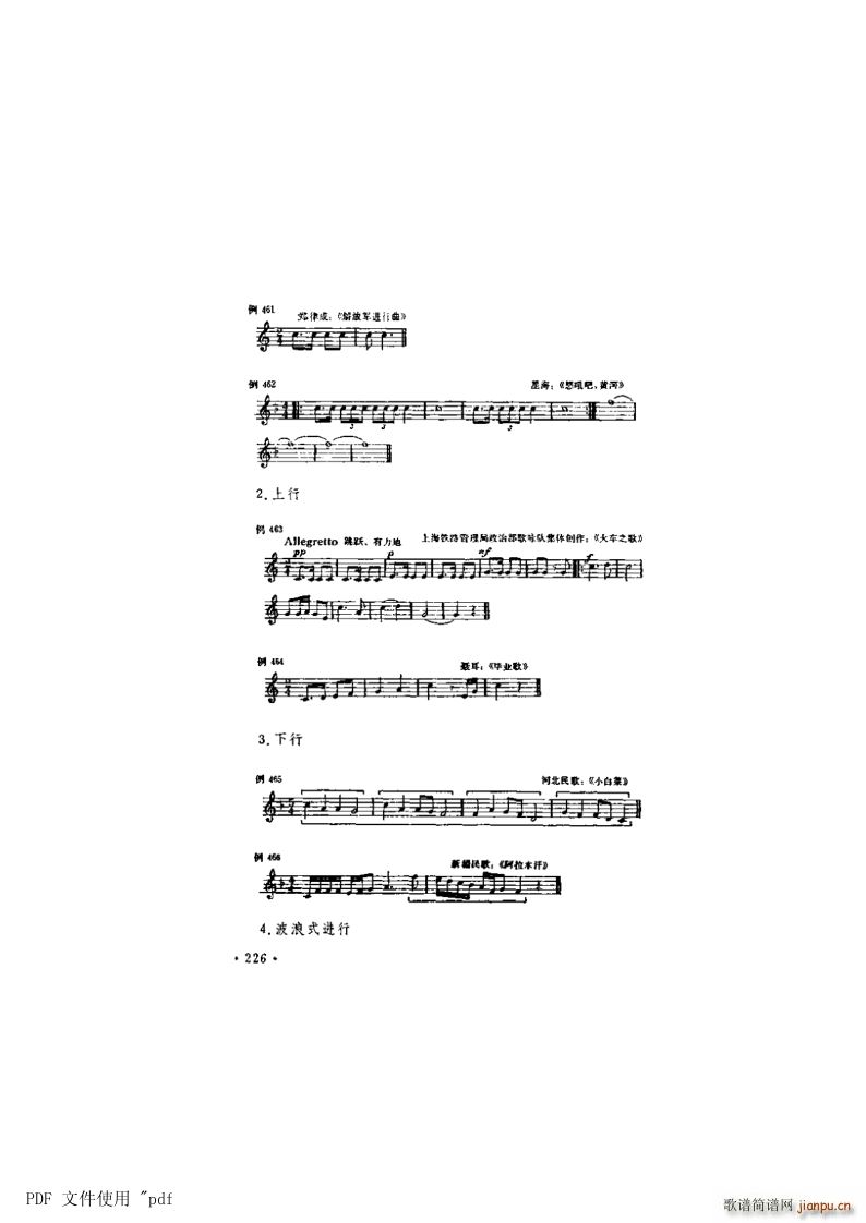 其他 第15章 旋律 第3节第226页 旋律进行的方向和高潮(十字及以上)1